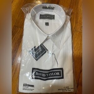 David Taylor Classic White Dress Shirt